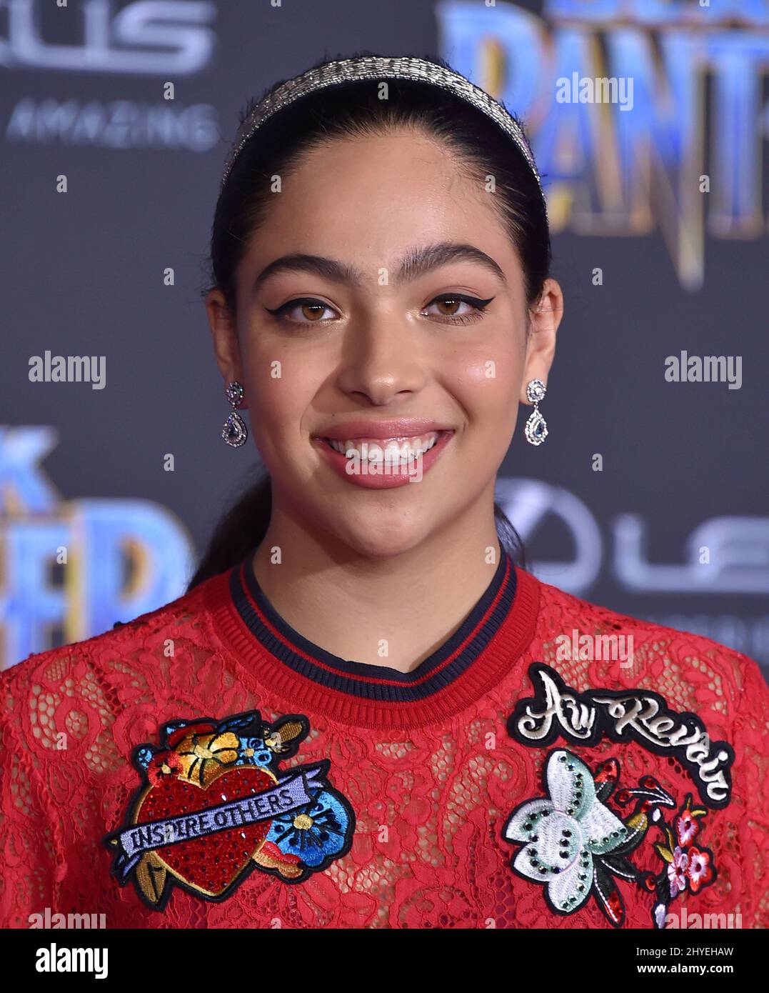 Allegra Acosta at the 'Black Panther' premiere held at the Dolby