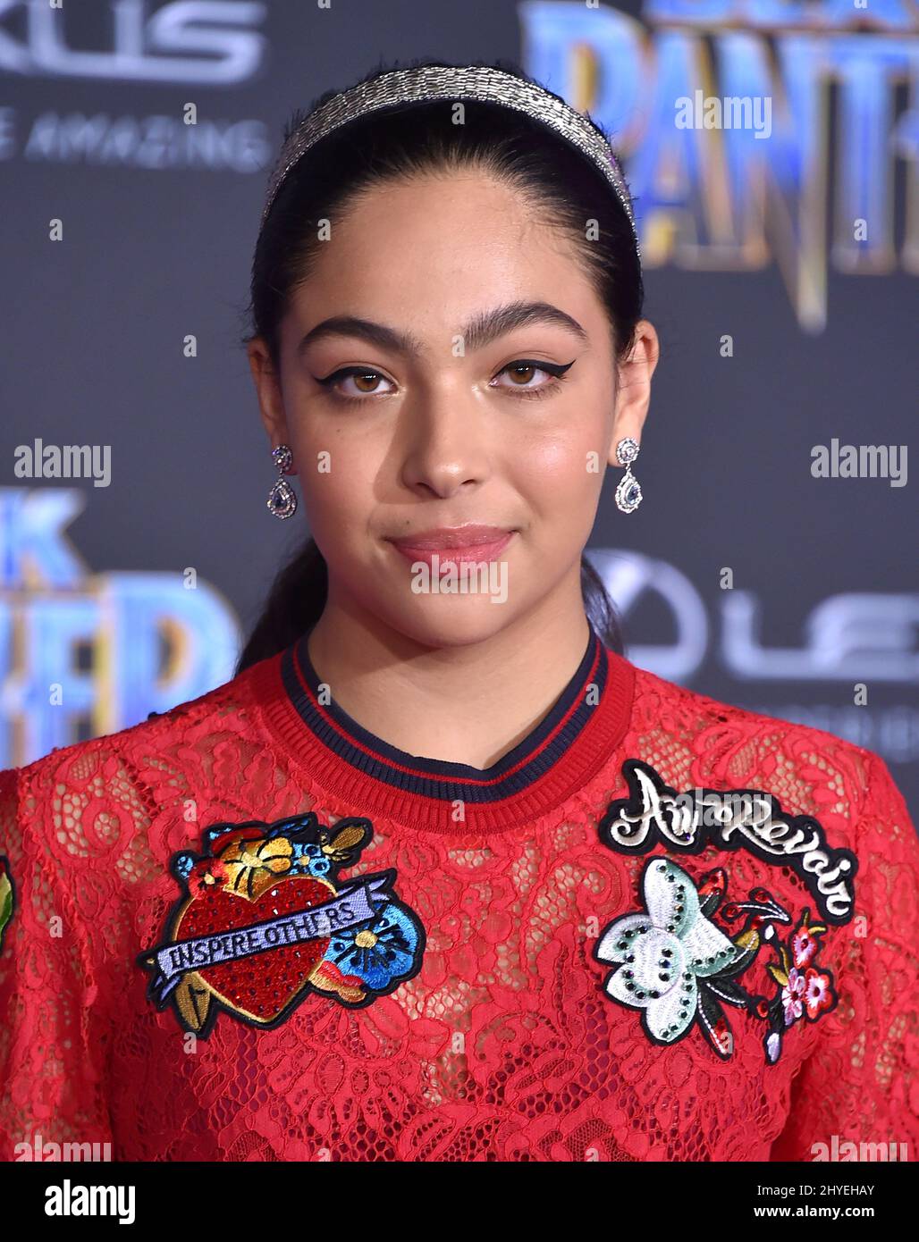 Allegra Acosta at the 'Black Panther' premiere held at the Dolby