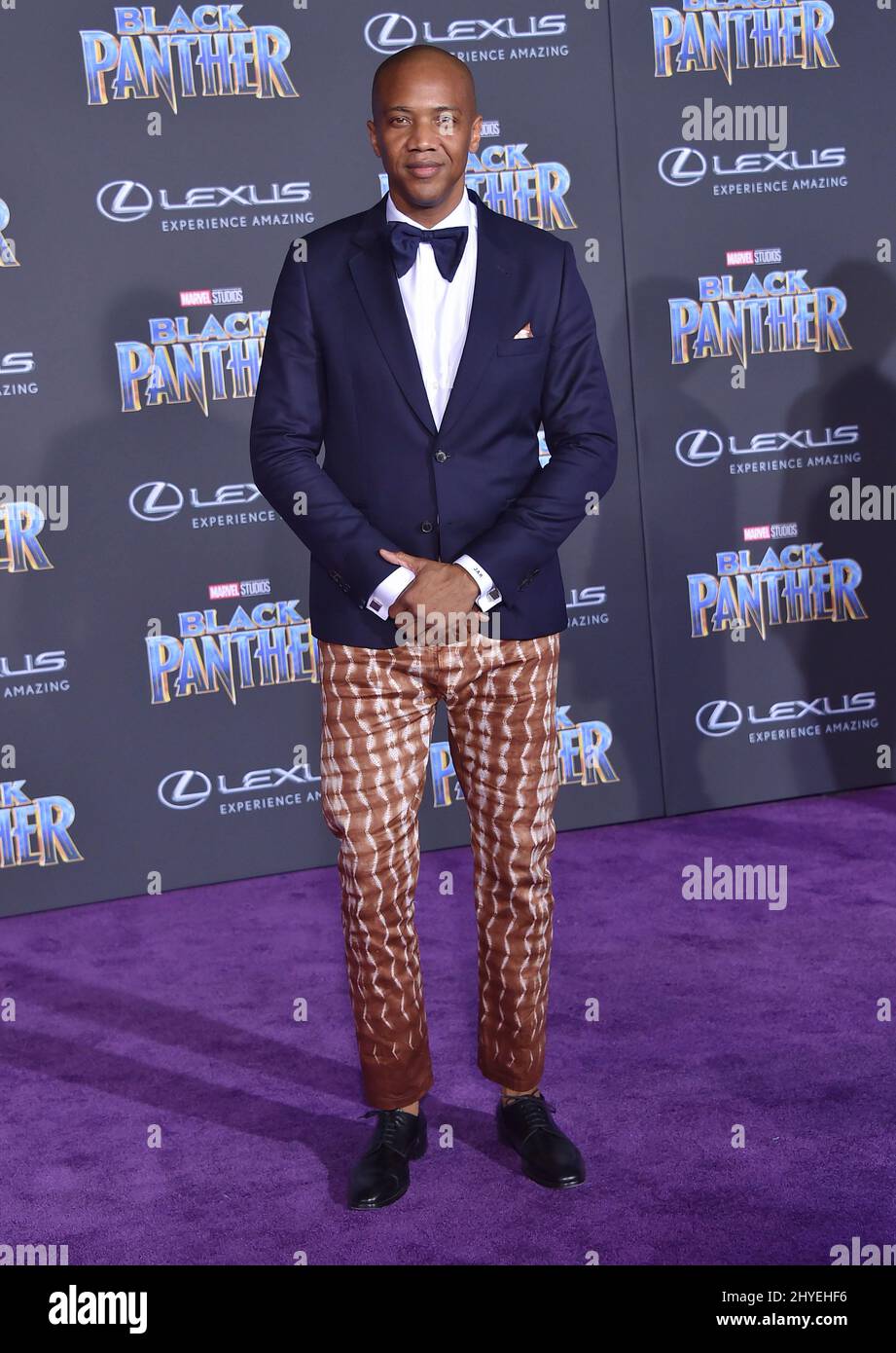 J. August Richards at the 'Black Panther' premiere held at the Dolby Theatre on January 29, 2018 in Hollywood, USA. Stock Photo