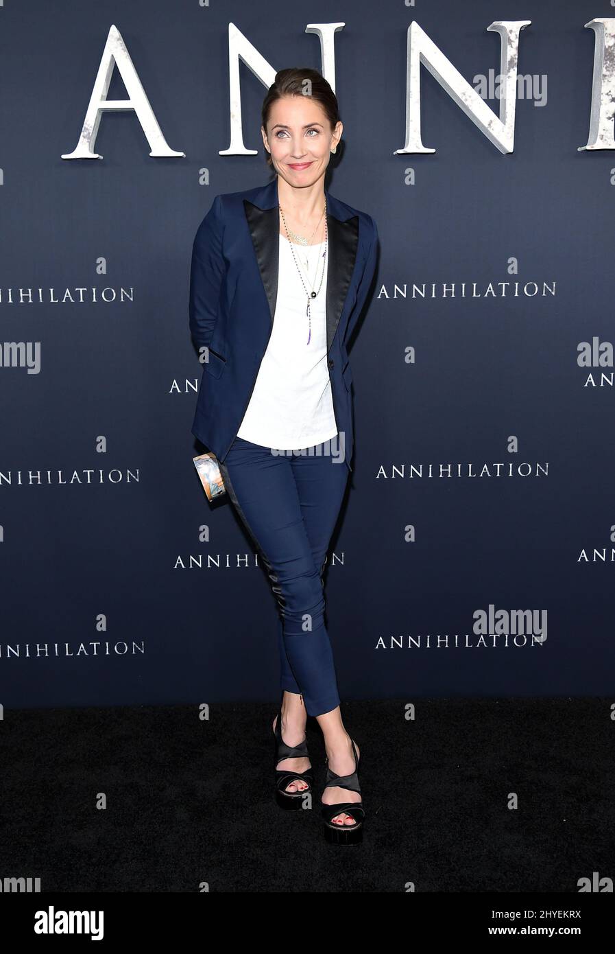 Tuva Novotny arriving for the Los Angeles premiere of 'Annihilation' held at the Regency Village Theatre on February 13, 2018 in Westwood, Los Angeles Stock Photo