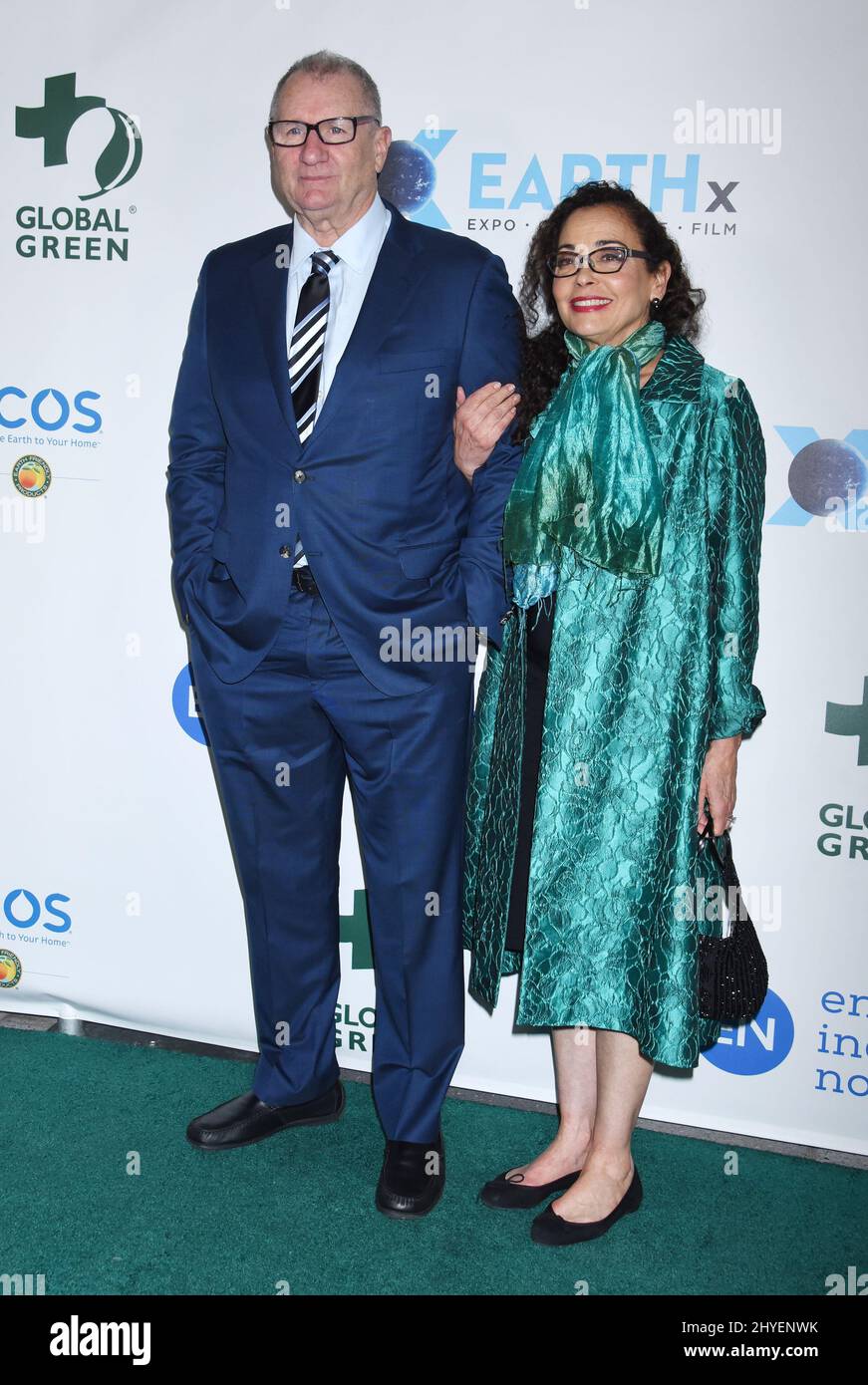 Ed O'Neill and Catherine Rusoff attends the 15th Annual Global Green Pre Oscar Gala in Hollywood, CA Stock Photo