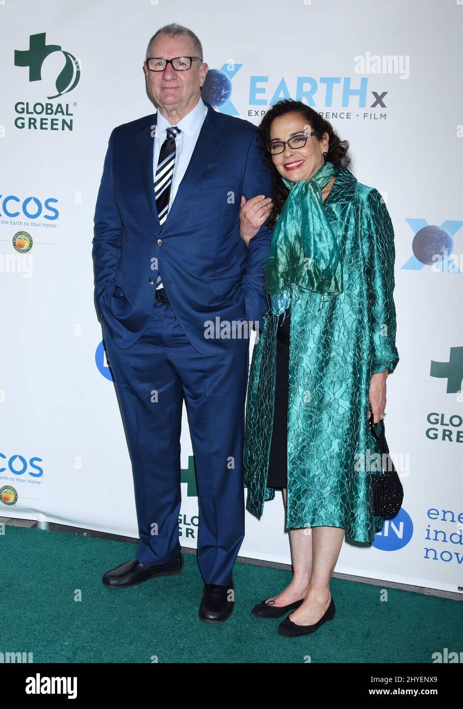 Ed O'Neill and Catherine Rusoff attends the 15th Annual Global Green Pre Oscar Gala in Hollywood, CA Stock Photo