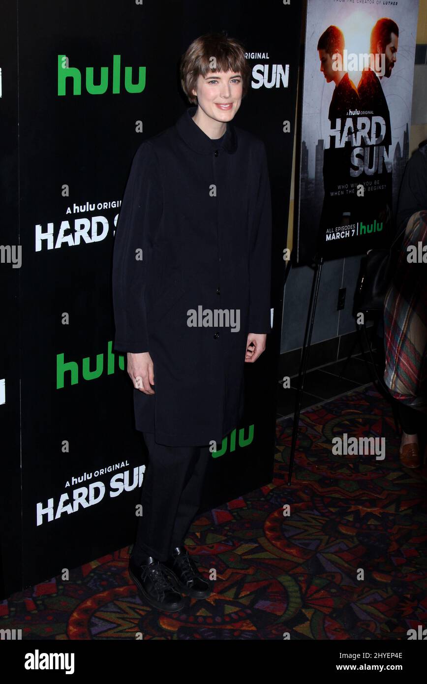 Agyness Deyn attends the American Premiere of Hulu Original Series 'Hard Sun' in New York Stock Photo