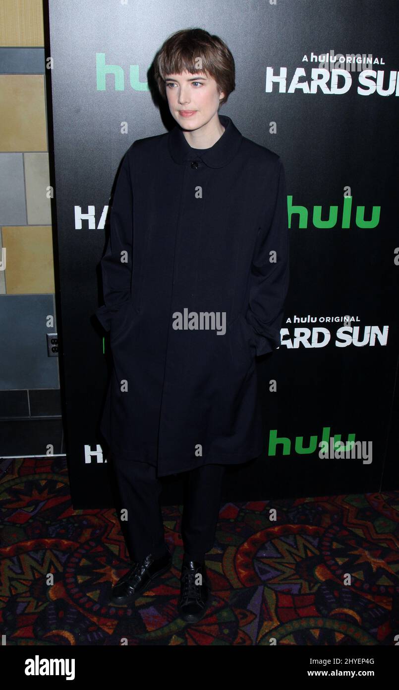 Agyness Deyn attends the American Premiere of Hulu Original Series 'Hard Sun' in New York Stock Photo