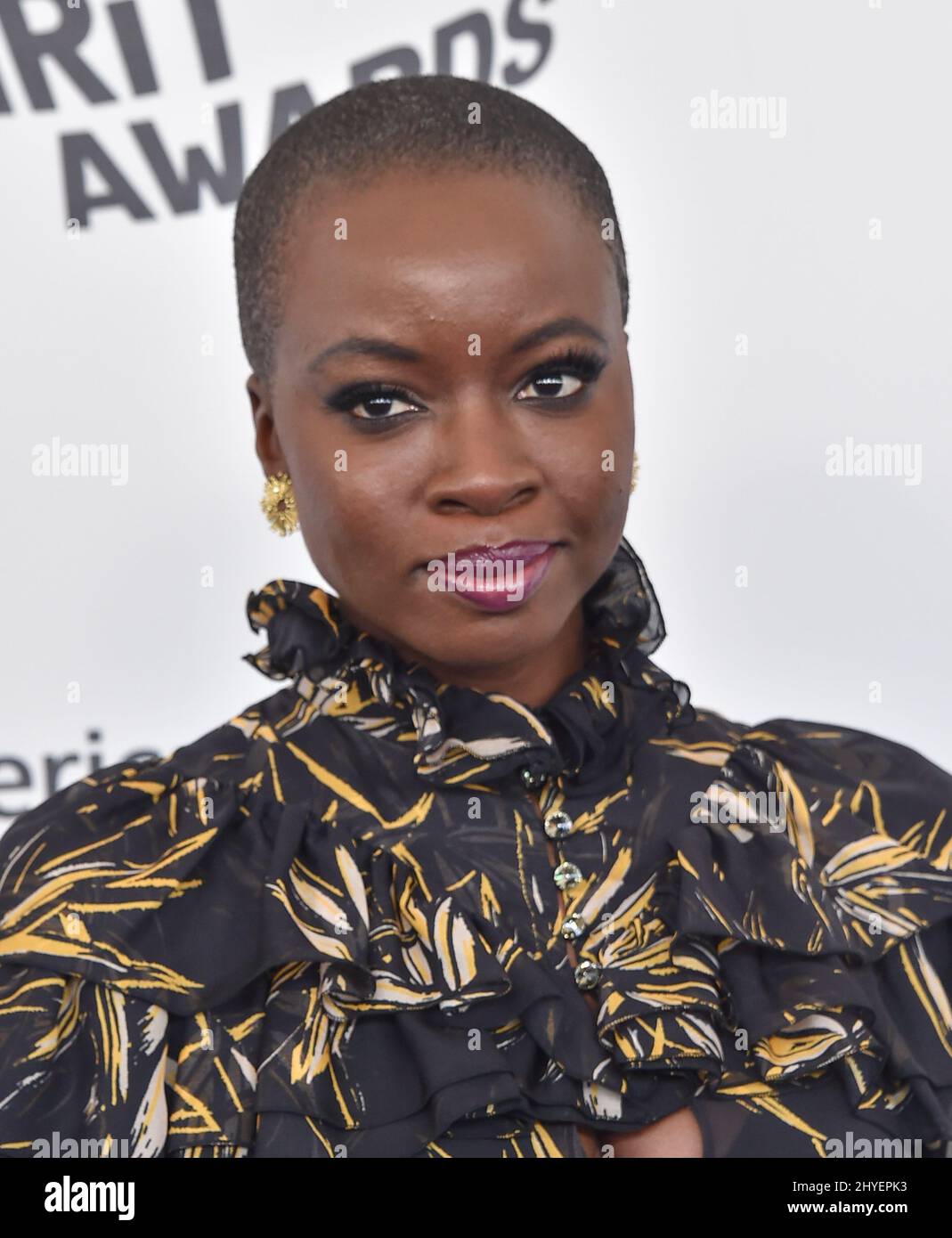 Danai Gurira at the 2018 Film Independent Spirit Awards held in a tent