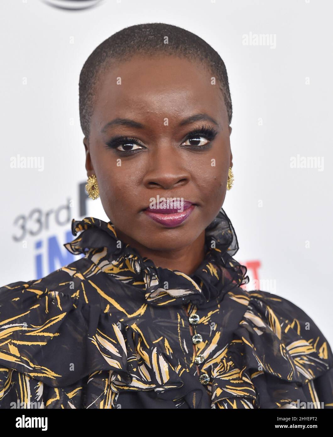 Danai Gurira at the 2018 Film Independent Spirit Awards held in a tent