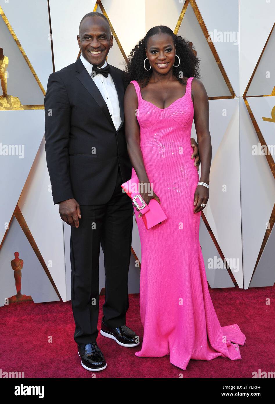 Viola Davis and Julius Tennon arriving at the 90th Academy Awards in