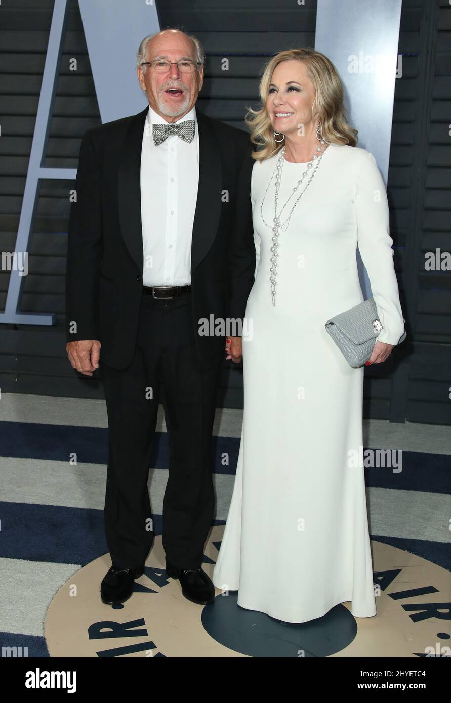 Jimmy Buffett and Jane Slagsvol attending the Vanity Fair Oscar Party