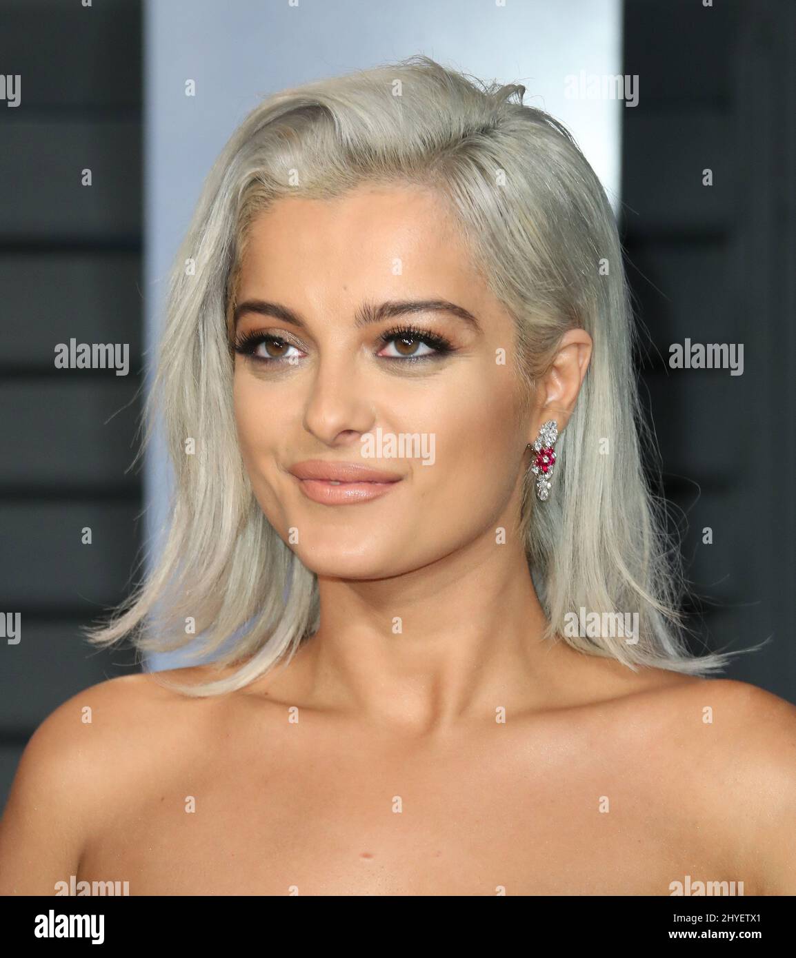 Bebe Rexha at the 2018 Vanity Fair Oscar Party hosted by Radhika Jones