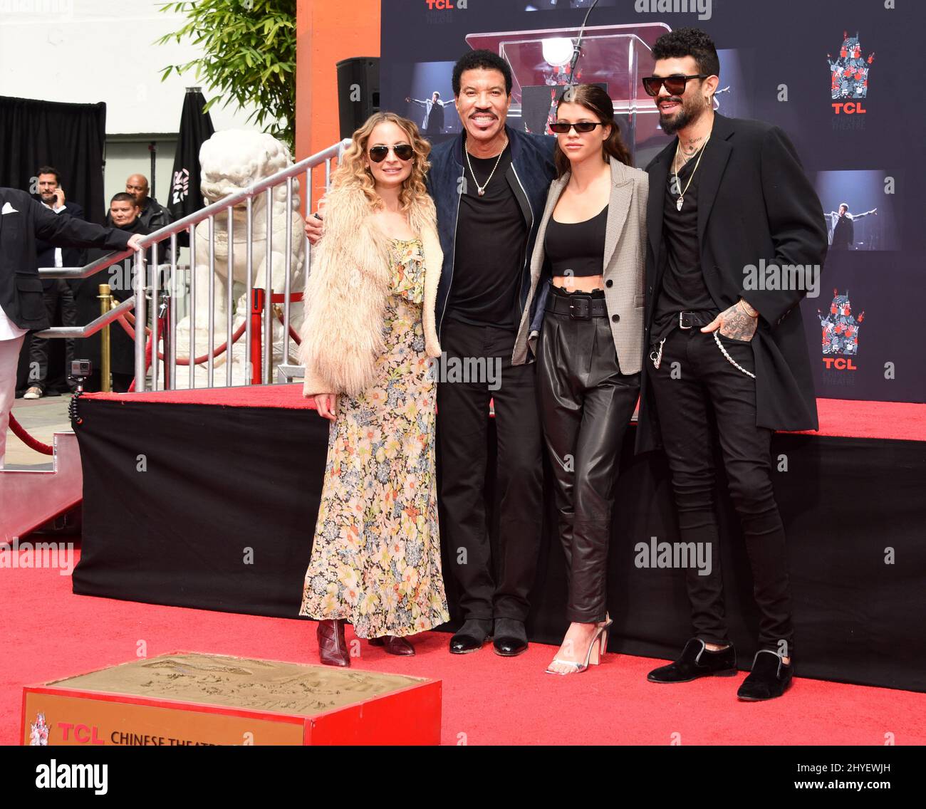 Nicole Richie, Lionel Richie, Sofia Richie and Miles Richie attending