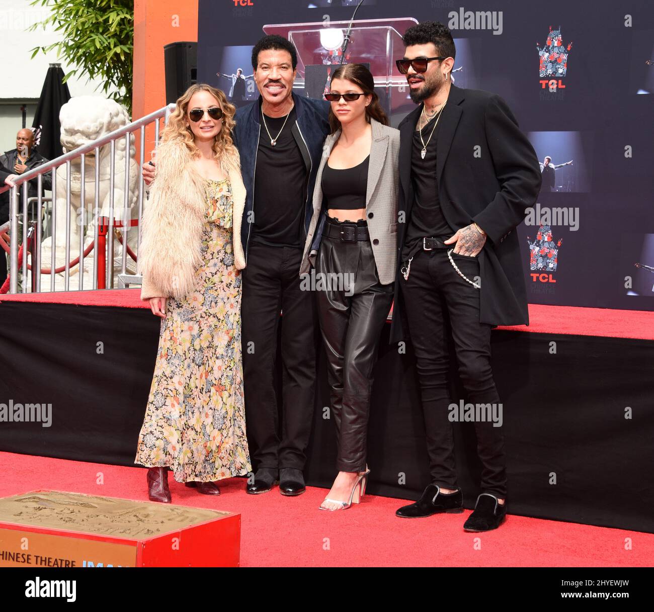 Nicole Richie, Lionel Richie, Sofia Richie and Miles Richie attending