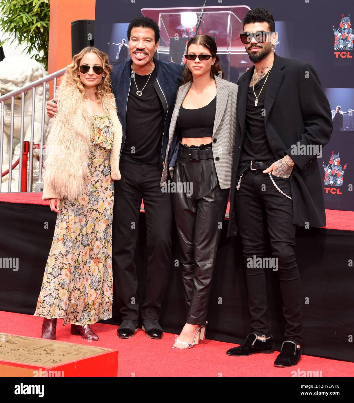 Nicole Richie, Lionel Richie, Sofia Richie and Miles Richie attending