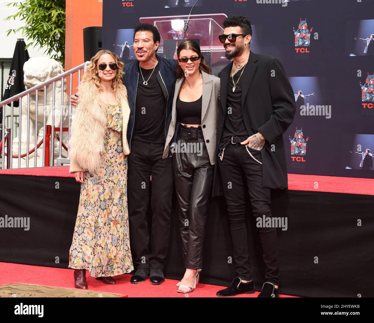 Nicole Richie, Lionel Richie, Sofia Richie and Miles Richie attending