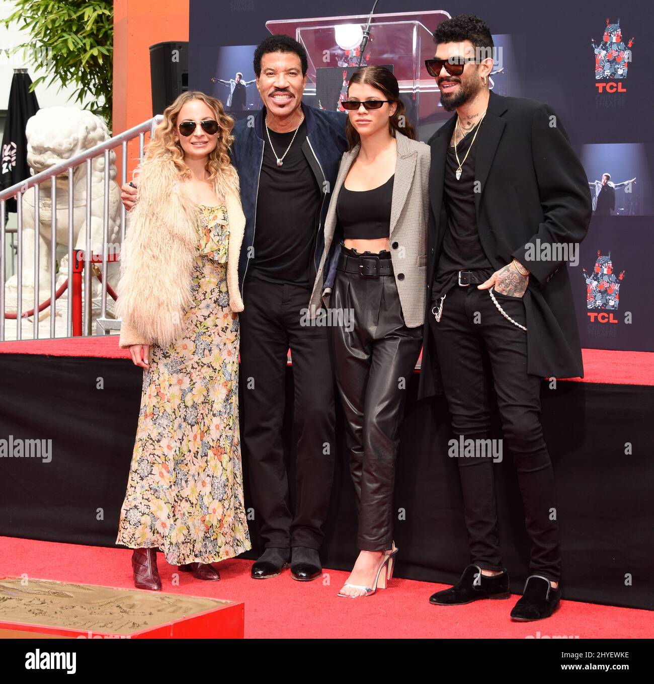 Nicole Richie, Lionel Richie, Sofia Richie and Miles Richie attending