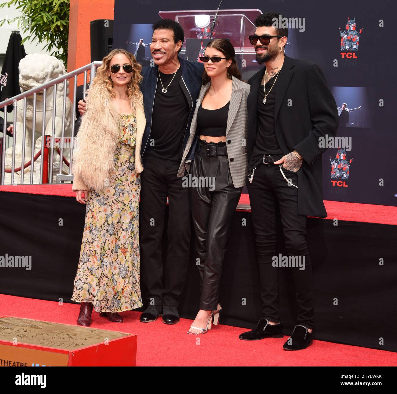 Nicole Richie, Lionel Richie, Sofia Richie and Miles Richie attending