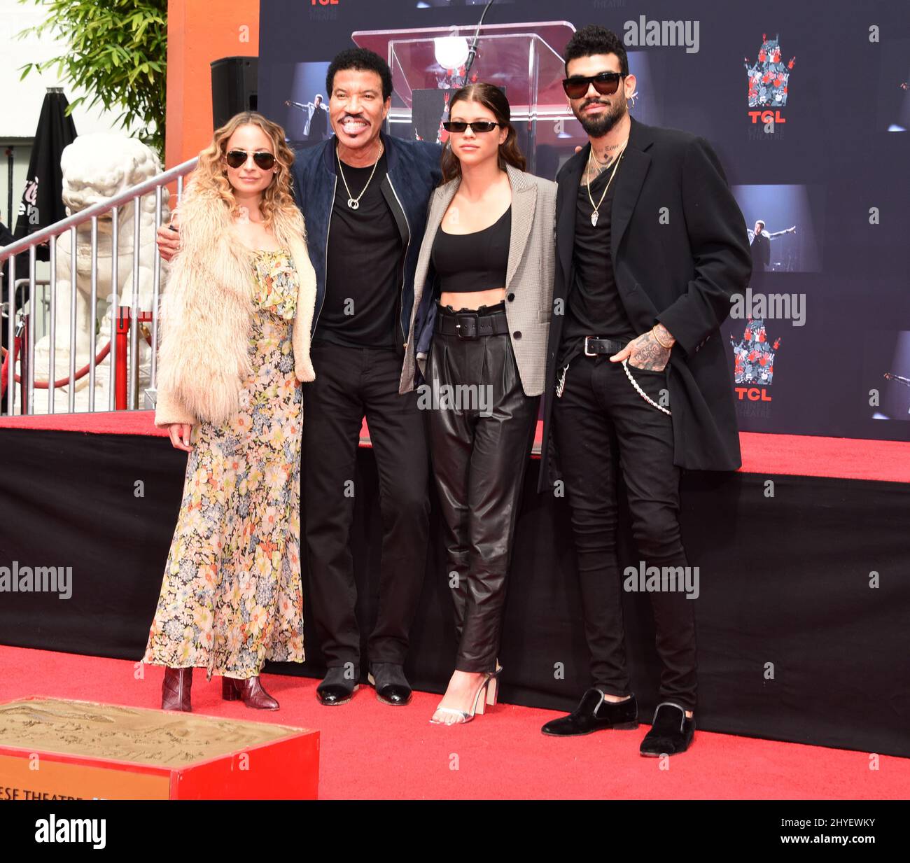Nicole Richie, Lionel Richie, Sofia Richie and Miles Richie attending