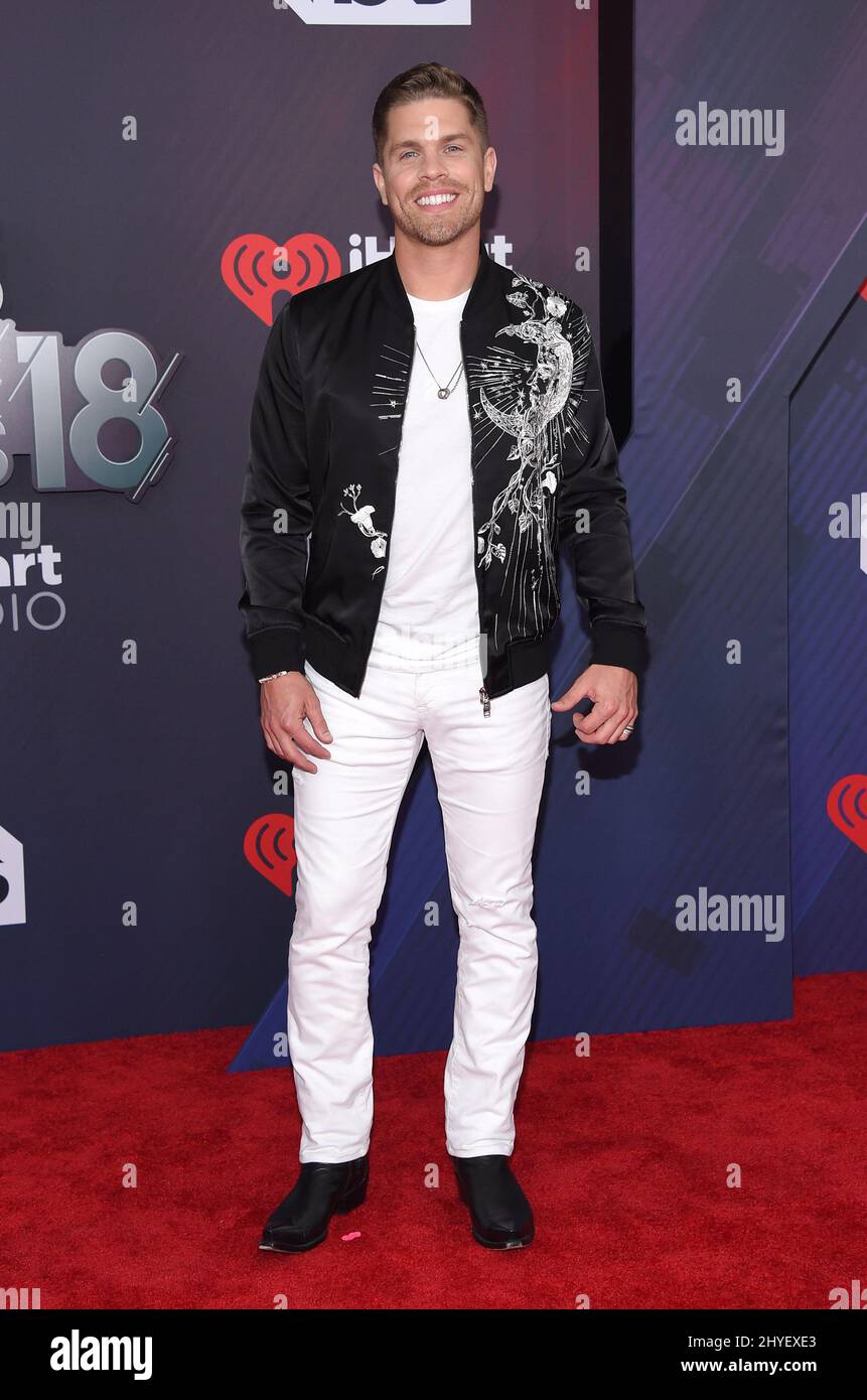 Dustin Lynch attending the 2018 iHeartRadio Music Awards Stock Photo ...