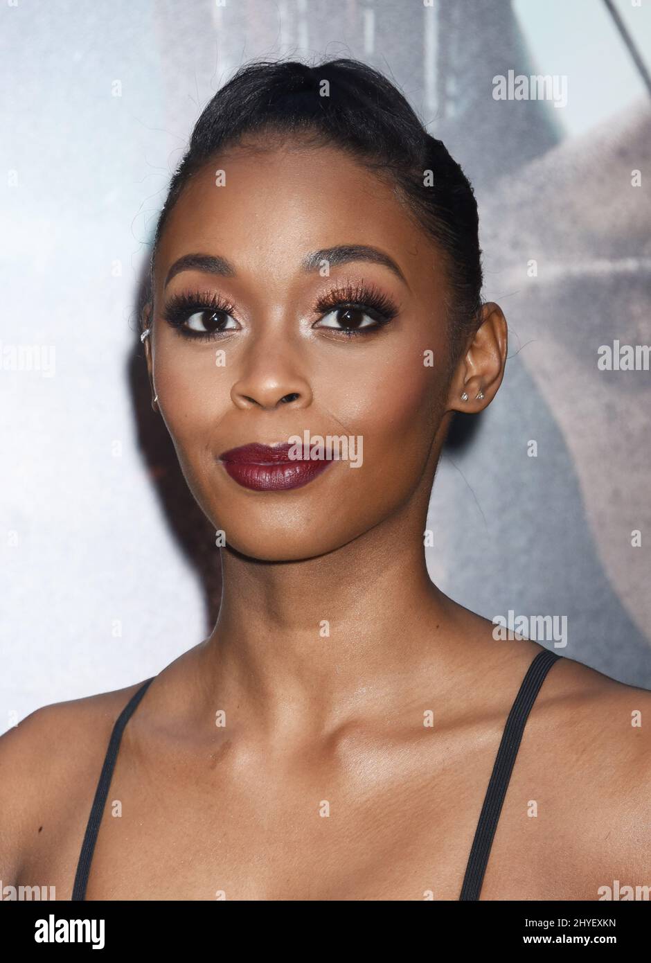 Nafessa Williams attending the US Premiere of Tomb Raider in Los