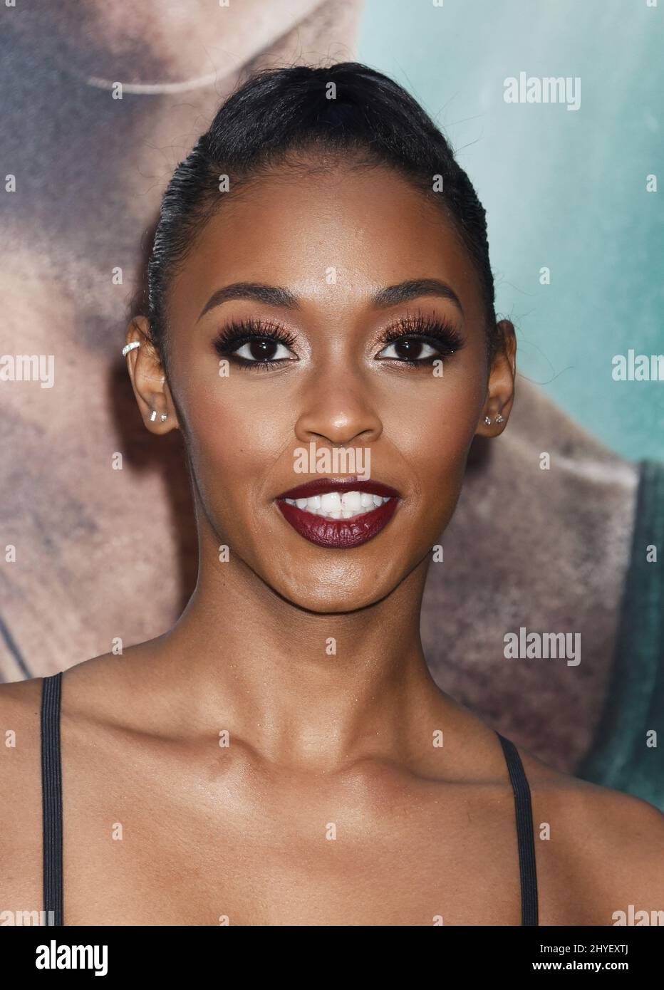 Nafessa Williams attending the US Premiere of Tomb Raider in Los