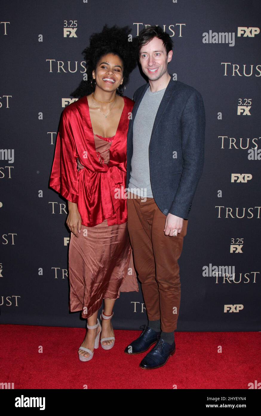 Zazie Beetz & David Rysdahl attends the FX All-Star Party 2018 in New