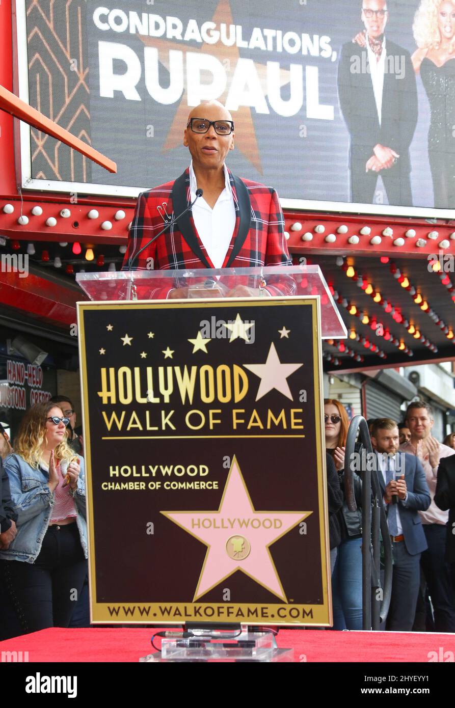 RuPaul receives the 2,631st star on the Hollywood Walk of Fame during