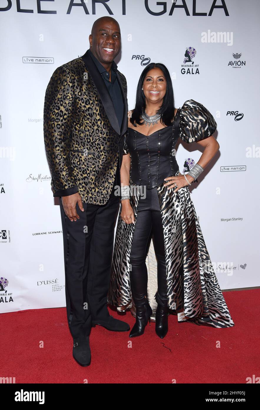 Magic Johnson and Cookie Johnson attending The Annual Wearable Art Gala