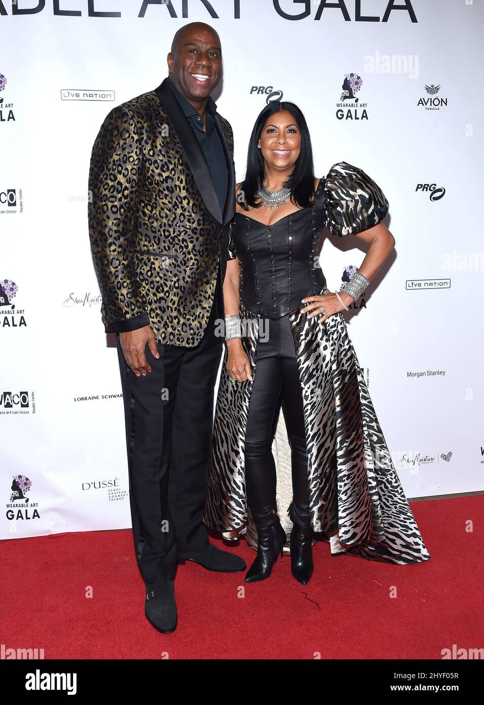 Magic Johnson and Cookie Johnson attending The Annual Wearable Art Gala ...