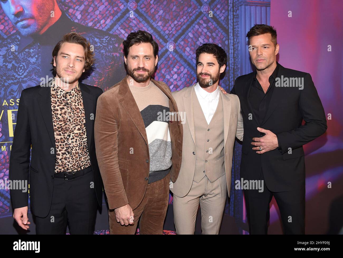 Cody Fern, Edgar Ramirez, Darren Criss and Ricky Martin attending the