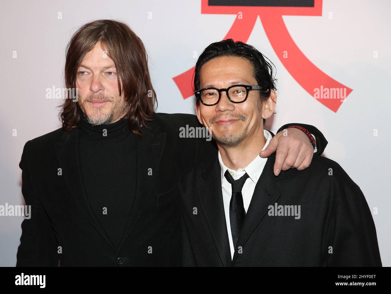 Norman Reedus and Kunichi Nomura attending the NY screening of 'Isle of Dogs' held at The Metropolitan Museum of Art Stock Photo