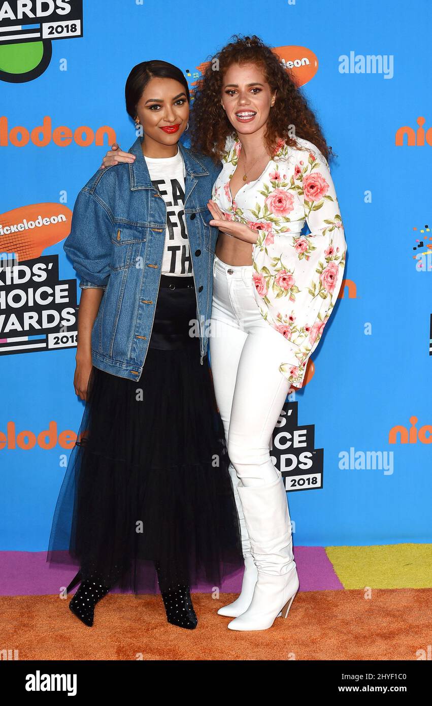 Kat Graham and Mahogany Lox at Nickelodeon's 2018 Kids' Choice Awards