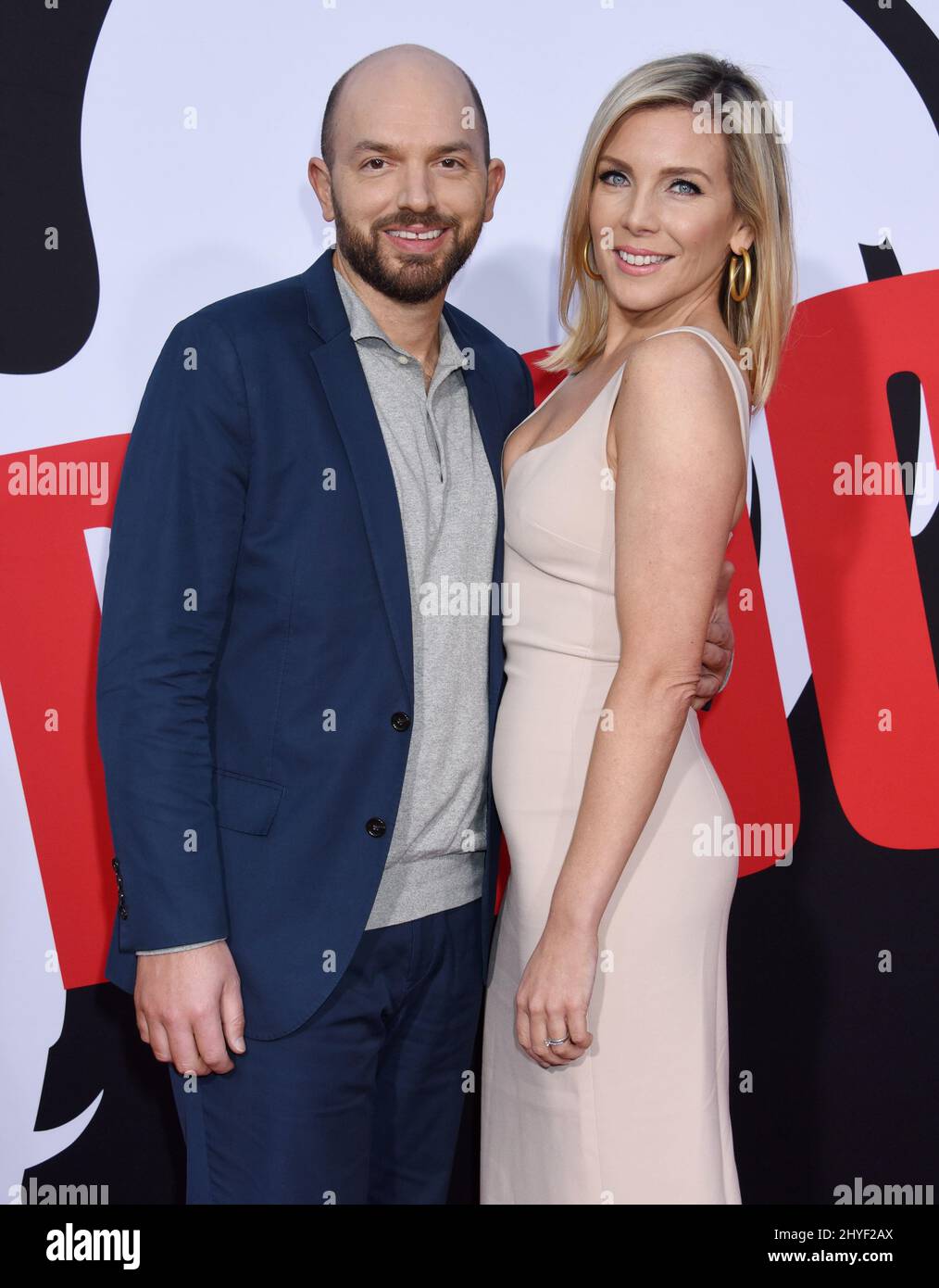 June Diane Raphael and Paul Scheer at Universal Pictures 'Blockers' Los Angeles Premiere held at the Regency Village Theatre on April 3, 2018 in Westwood Stock Photo