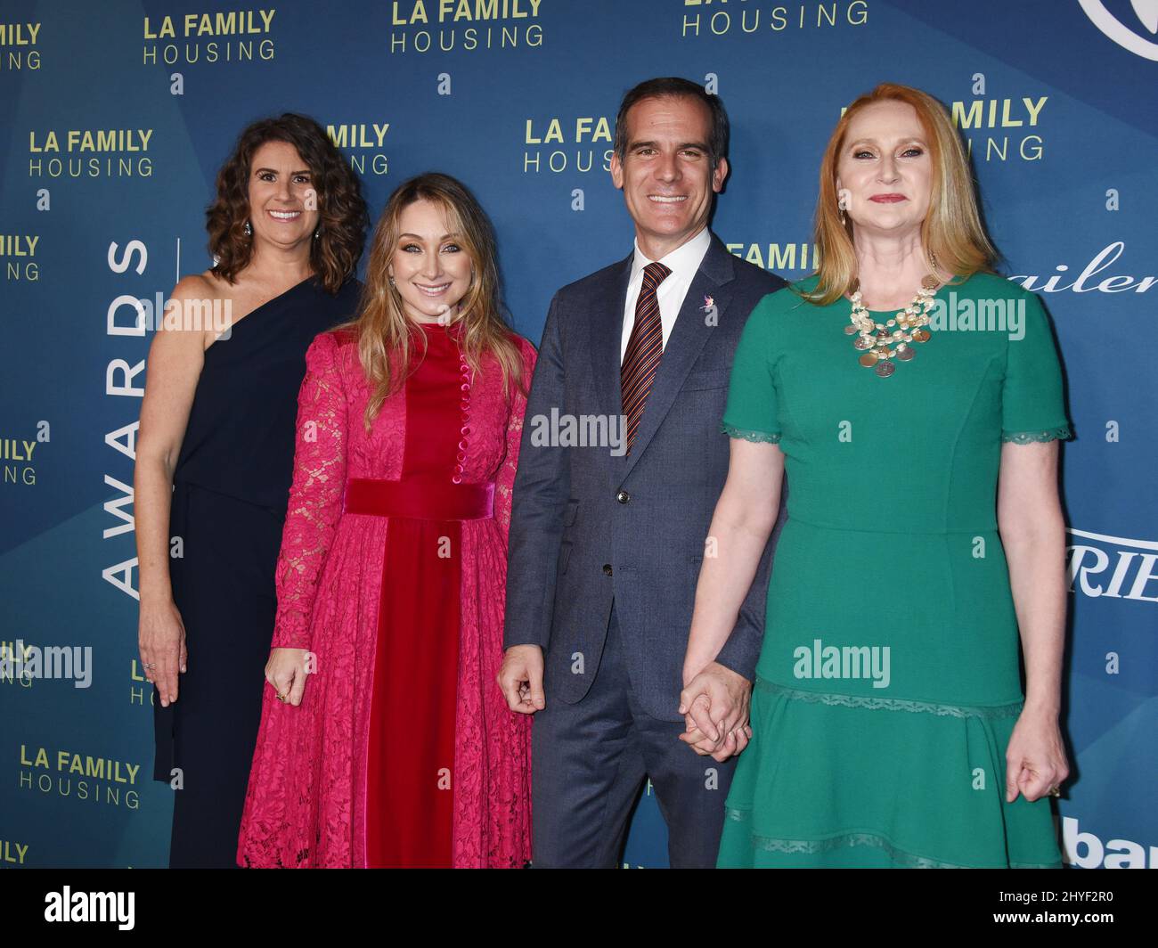 Stephanie Klasky-Gamer, Blair Rich, Eric Garcetti and Amy Elaine Wakeland attending the 2018 LA Family Housing Awards Stock Photo