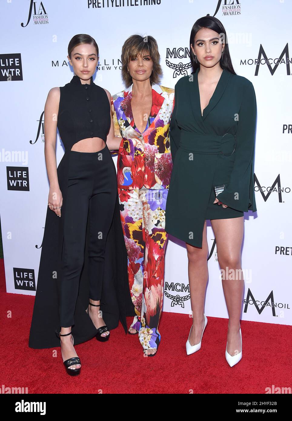 Lisa Rinna, Delilah Belle Hamlin and Amelia Gray Hamlin arriving for