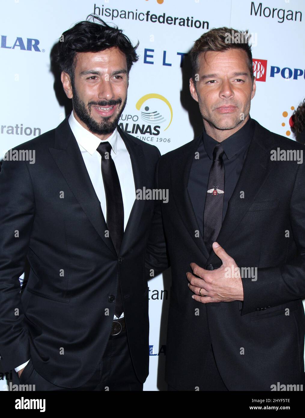 Ricky Martin & husband Jwan Yosef attending the Hispanic Federations ...