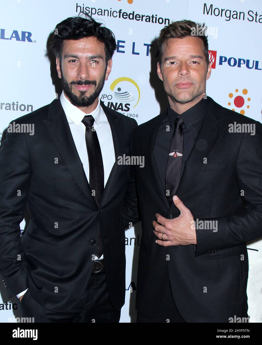 Ricky Martin & husband Jwan Yosef attending the Hispanic Federations ...