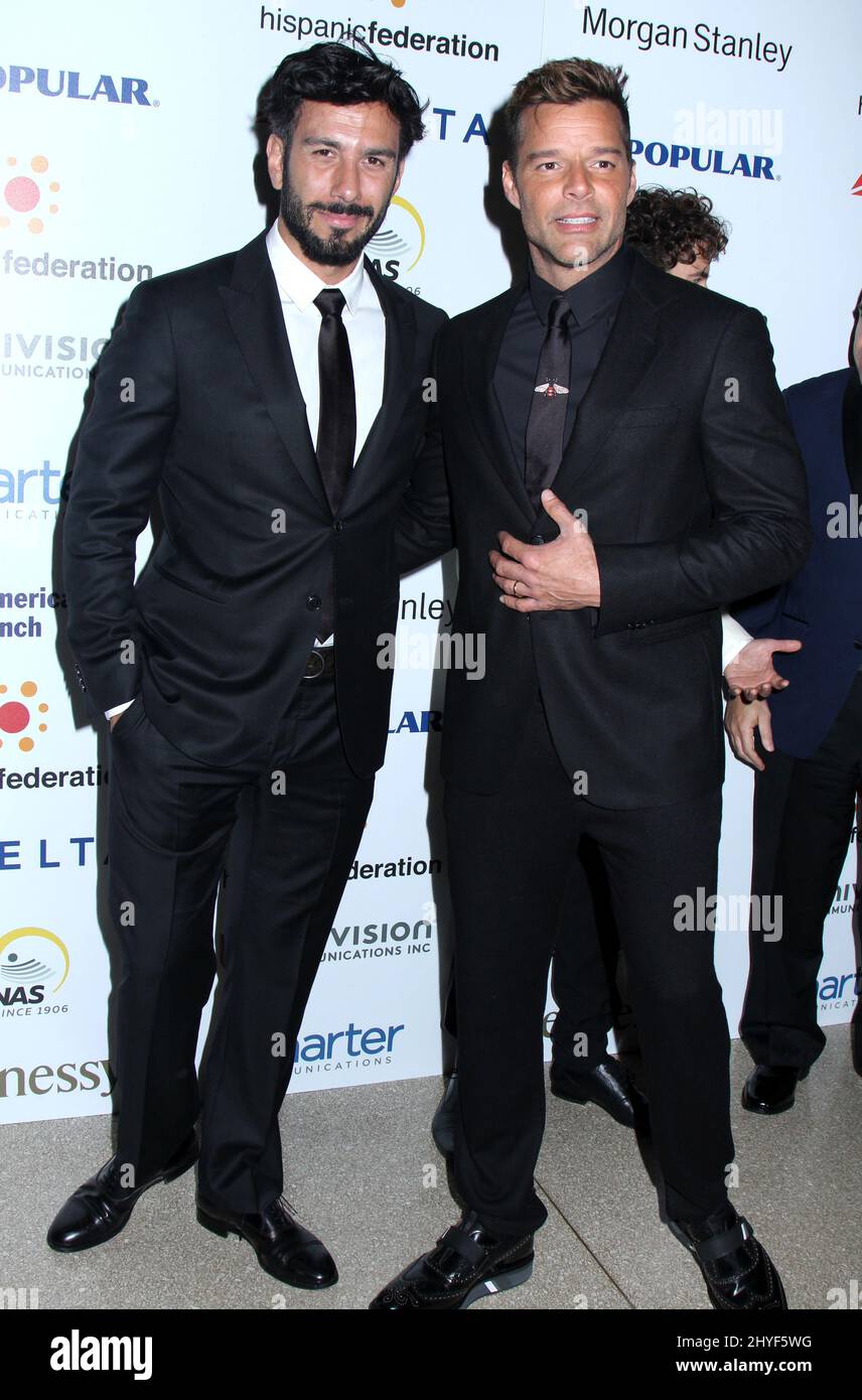 Ricky Martin & husband Jwan Yosef attending the Hispanic Federations ...