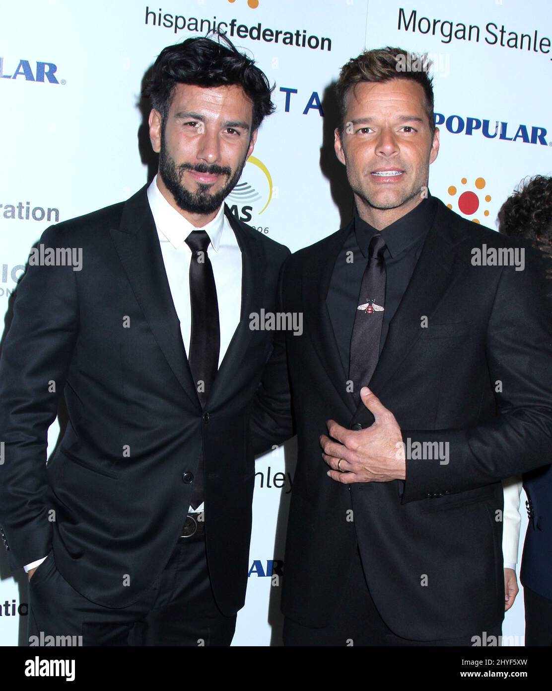 Ricky Martin & husband Jwan Yosef attending the Hispanic Federations ...