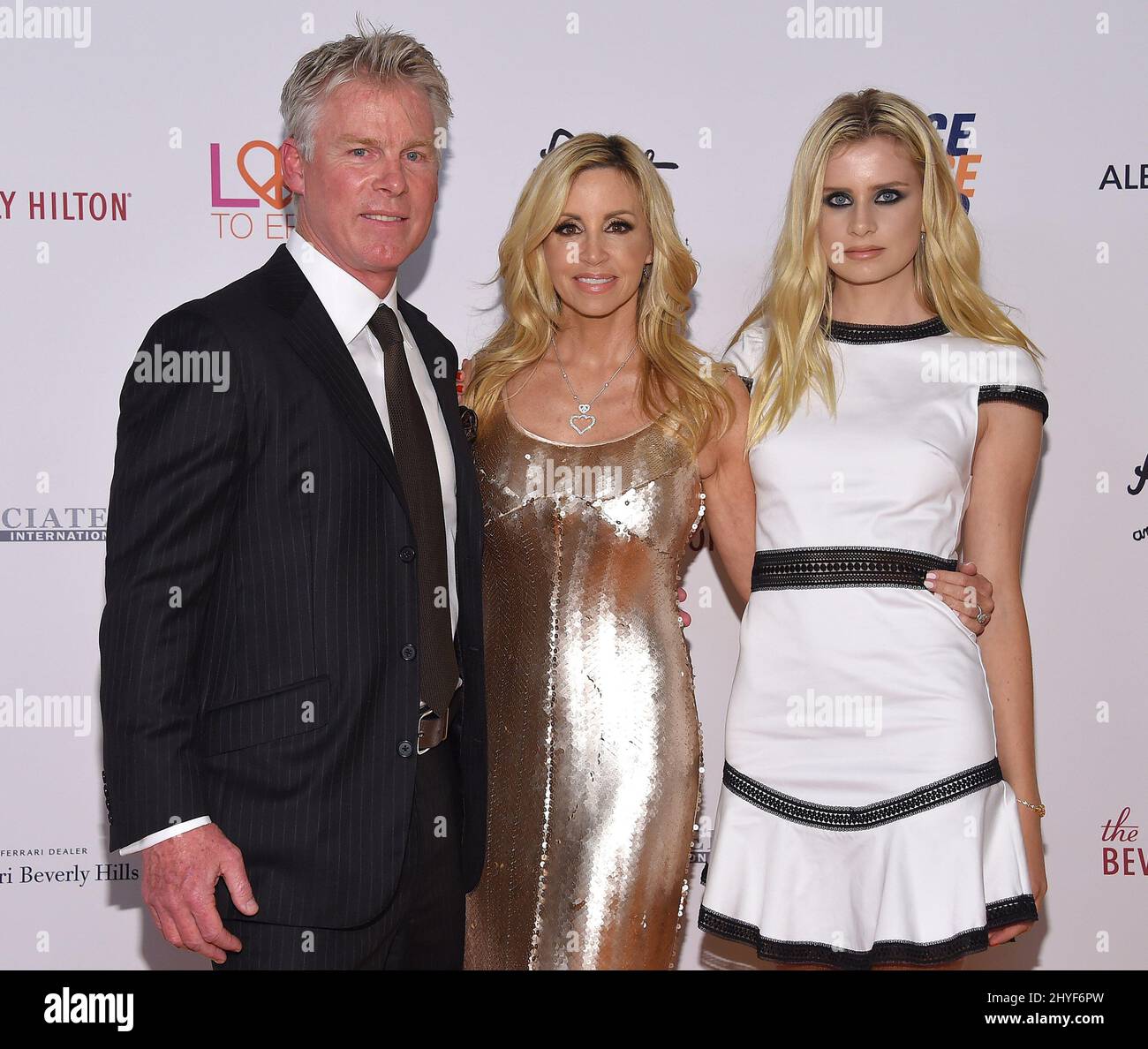 David C. Meyer, Camille Grammer and Mason Olivia Grammer attending the