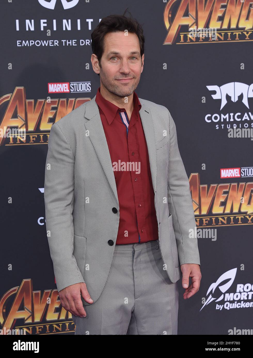 Paul Rudd attending the world premiere of Avengers: Infinity War, held at the El Capitan Theatre in Hollywood, California Stock Photo