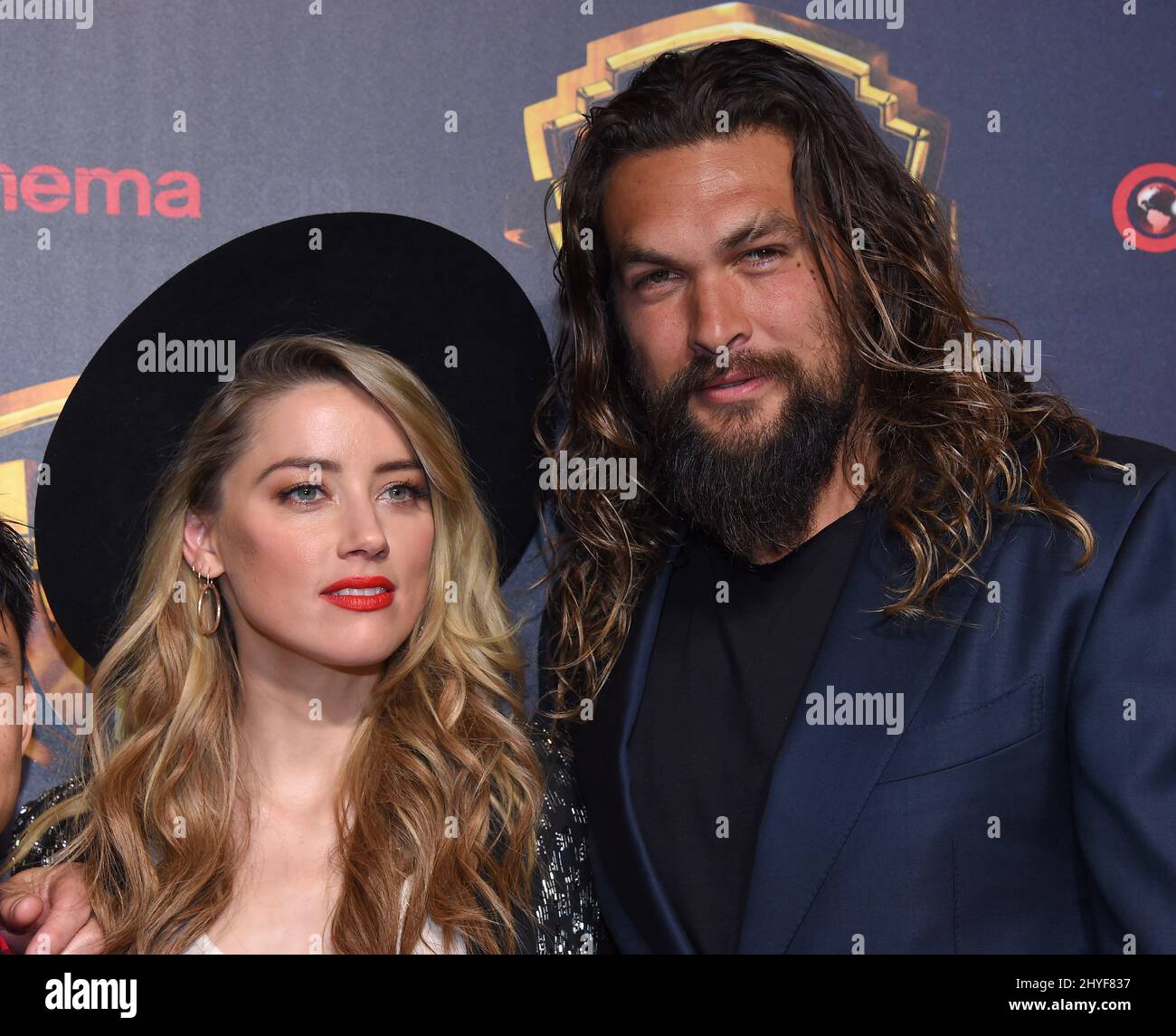 Amber Heard and Jason Momoa attending Warner Bros at CinemaCon 2018 in
