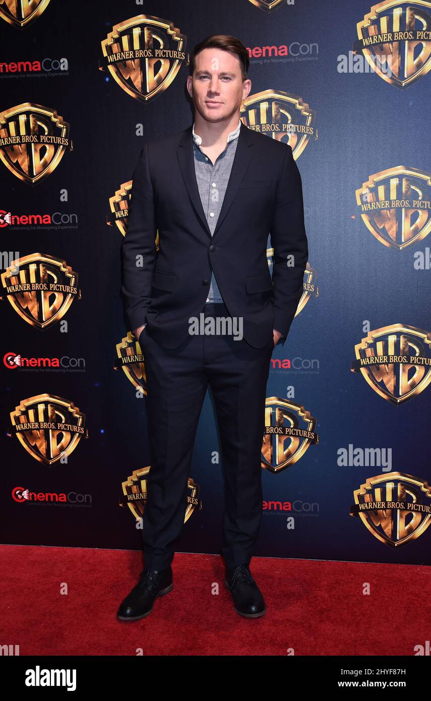 Channing Tatum attending Warner Bros at CinemaCon 2018 in Las Vegas Stock Photo