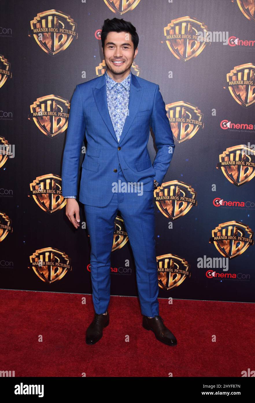 Henry Golding attending Warner Bros at CinemaCon 2018 in Las Vegas Stock Photo