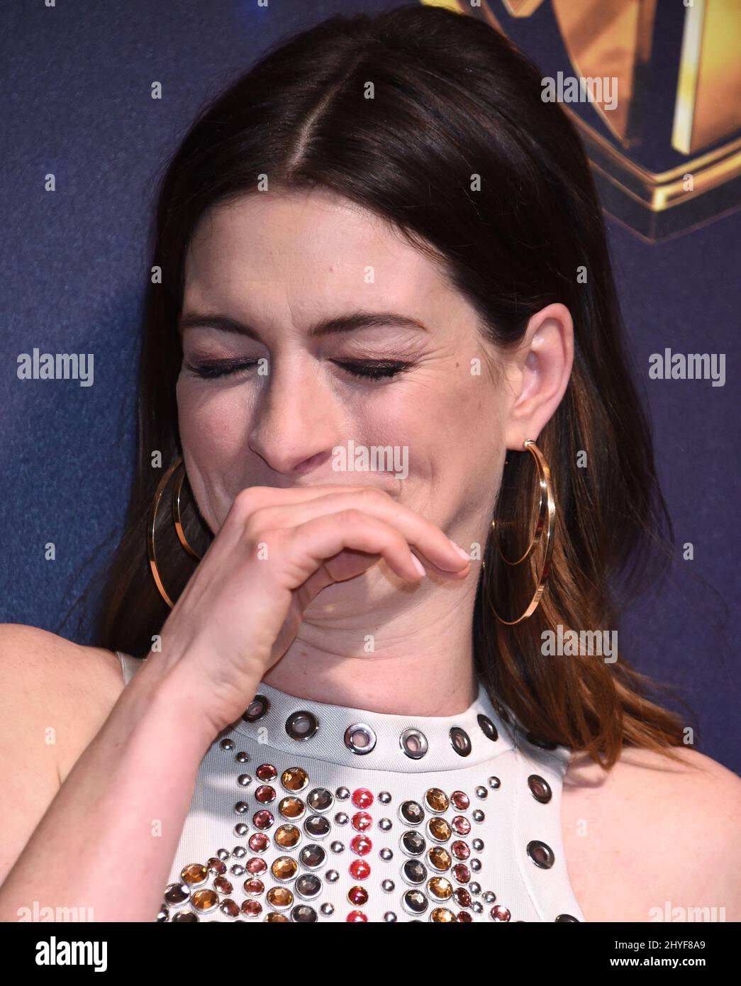 Anne Hathaway attending Warner Bros at CinemaCon 2018 in Las Vegas