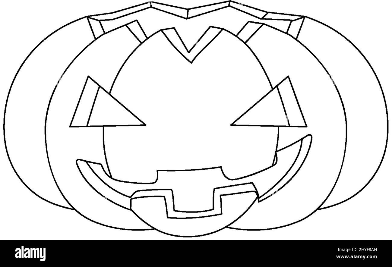 Pumkin black and white doodle character illustration Stock Vector Image ...