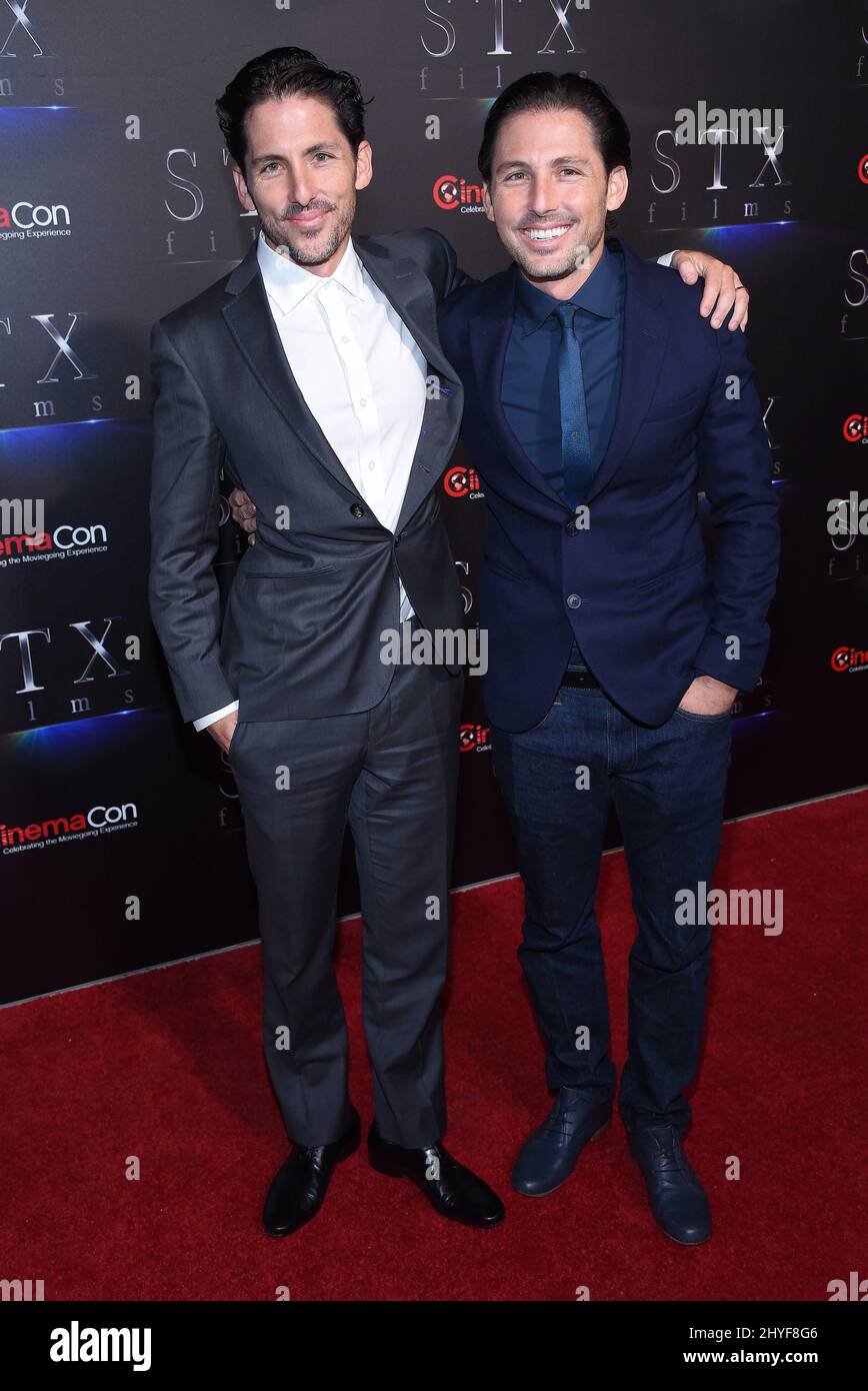 Aaron Kandell and Jordan Kandell attending STXfilms at CinemaCon 2018 in Las Vegas Stock Photo