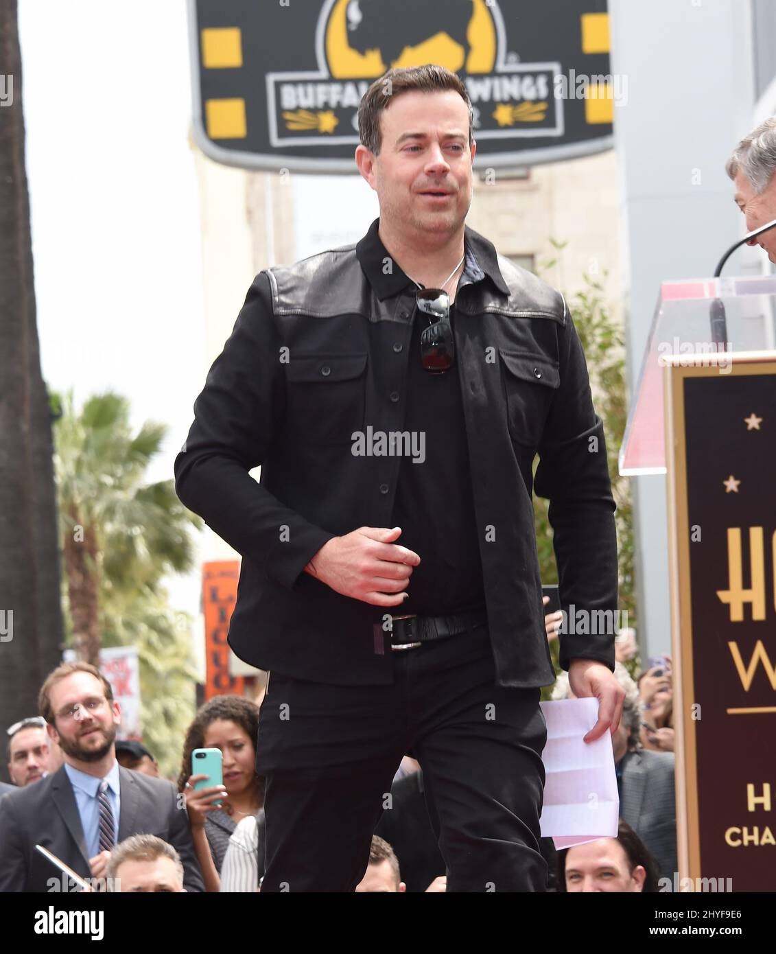 Carson Daly attends the NSYNC walk of fame ceremony held on Hollywood Blvd near LaBrea on April 30, 2018 in Hollywood, CA Stock Photo