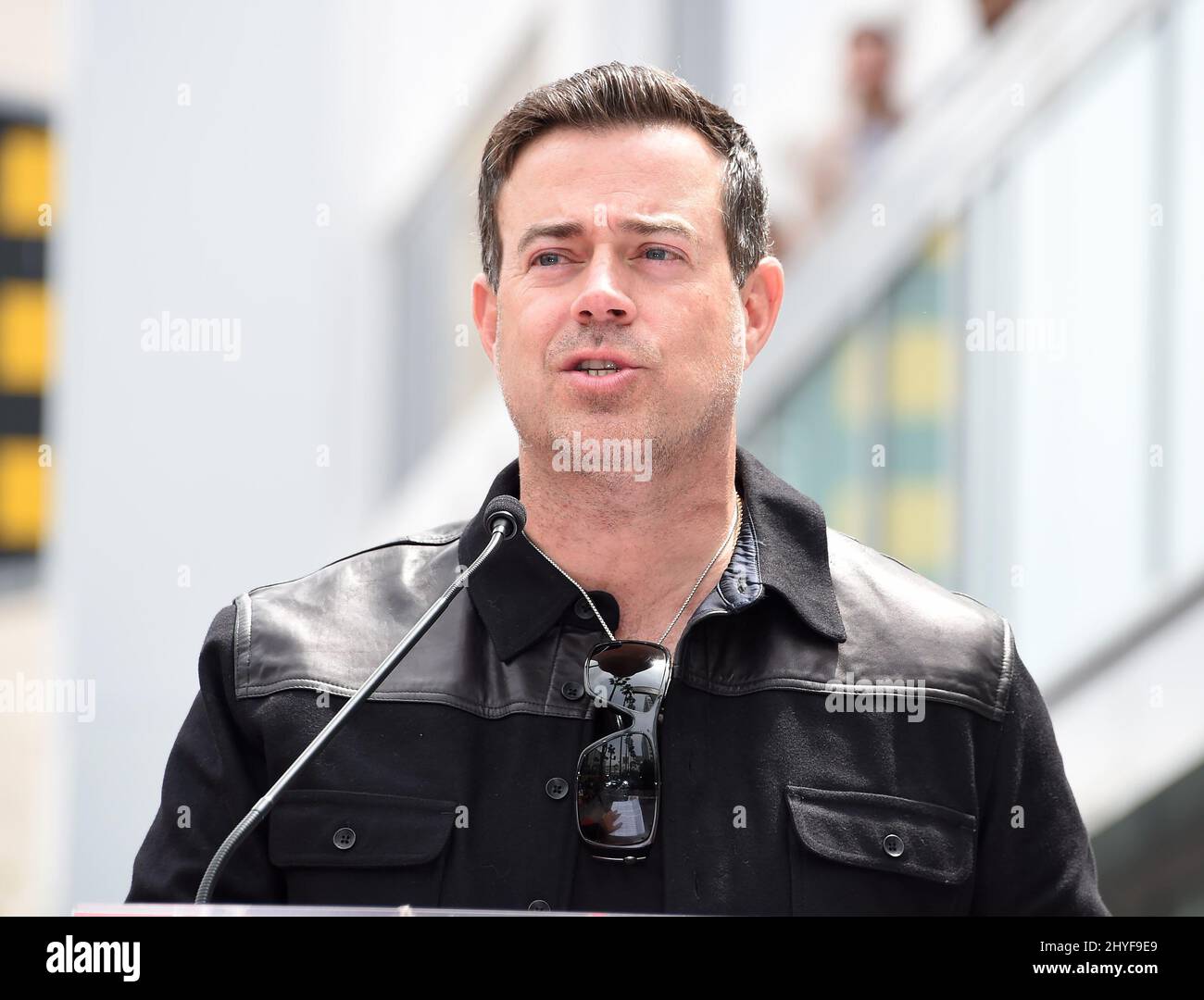 Carson Daly attends the NSYNC walk of fame ceremony held on Hollywood Blvd near LaBrea on April 30, 2018 in Hollywood, CA Stock Photo