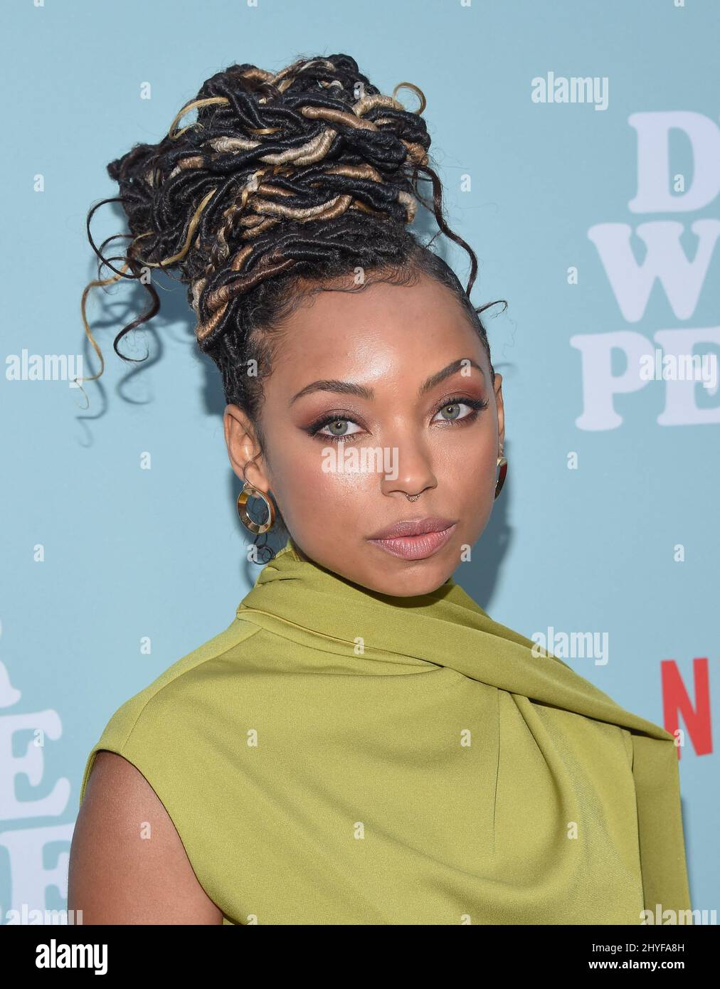 Logan Browning attending the Season 2 Premiere of Dear White People in