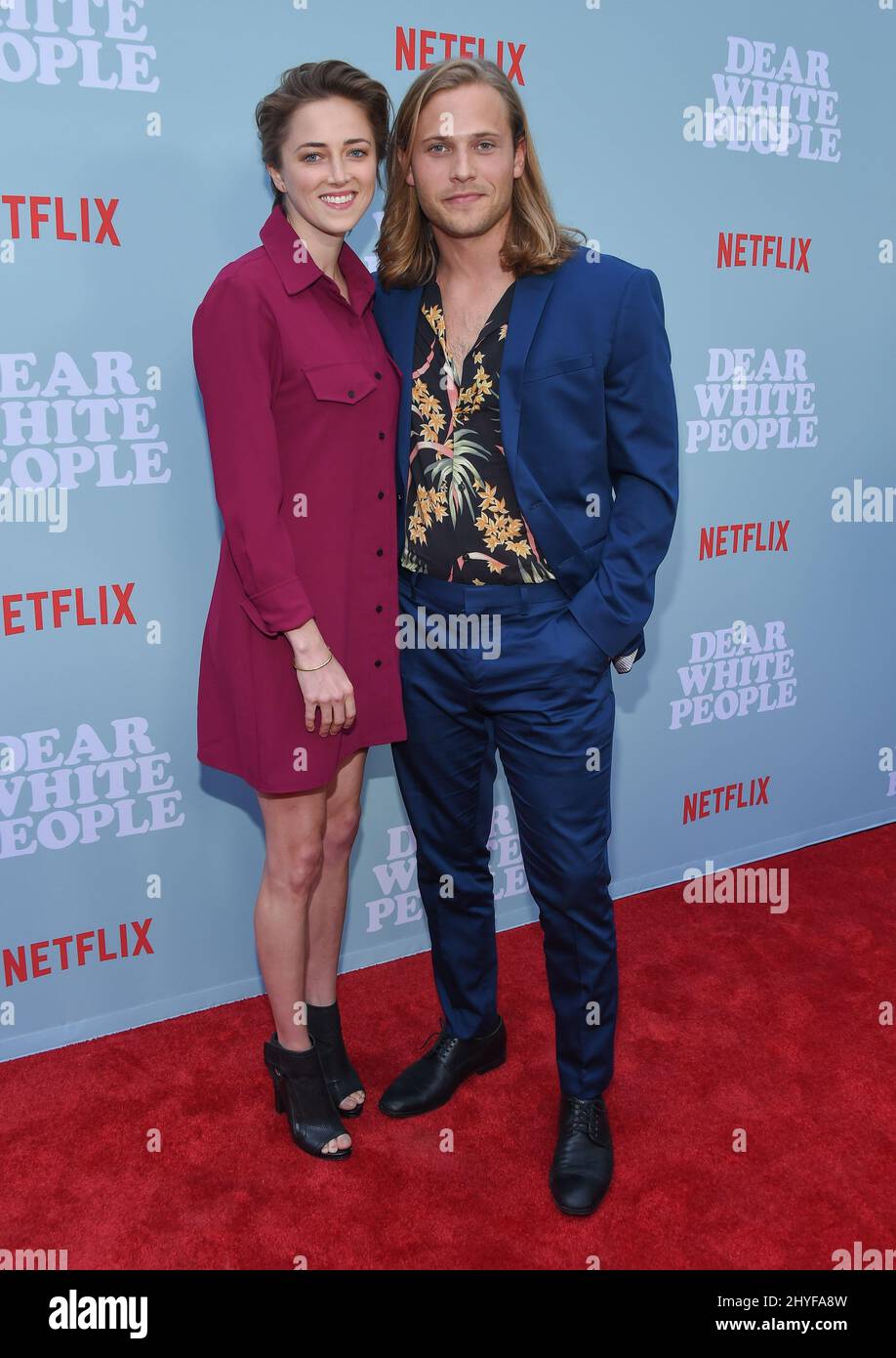 Wyatt Nash and Aubrey Swander attending the Season 2 Premiere of Dear White People in Los