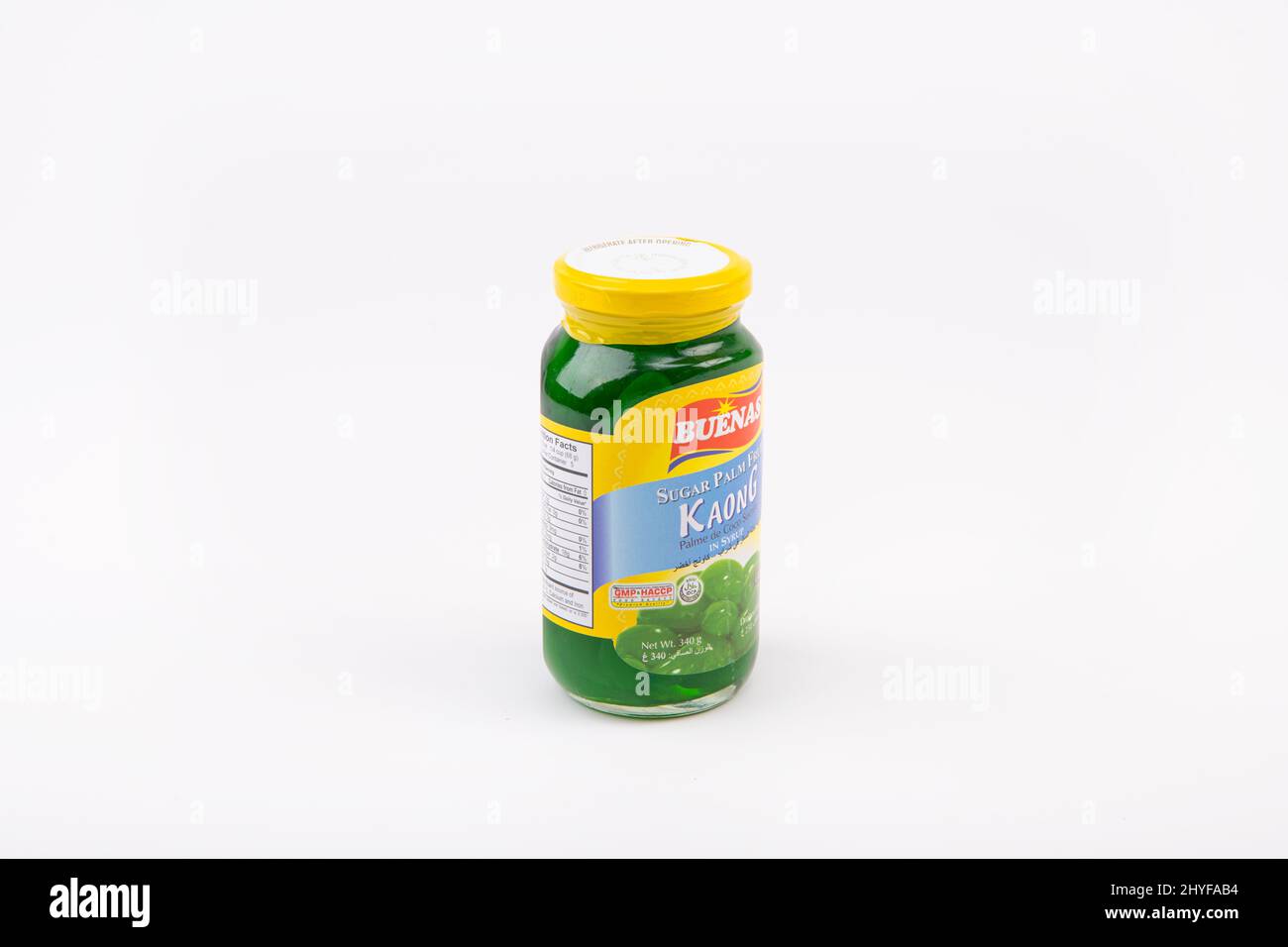 Buenas Langka Jackfruit jar on white background Stock Photo
